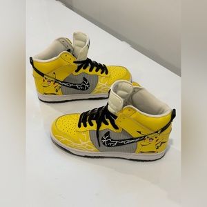 High top Nike Dunk Pokemon Pikachu Shoes